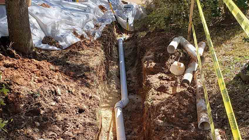 sewer pipe installation in Austin, TX